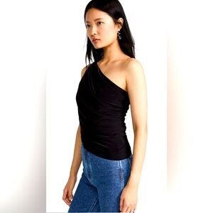 Norma Kamali “Diana” top. Size large. One shoulder style.